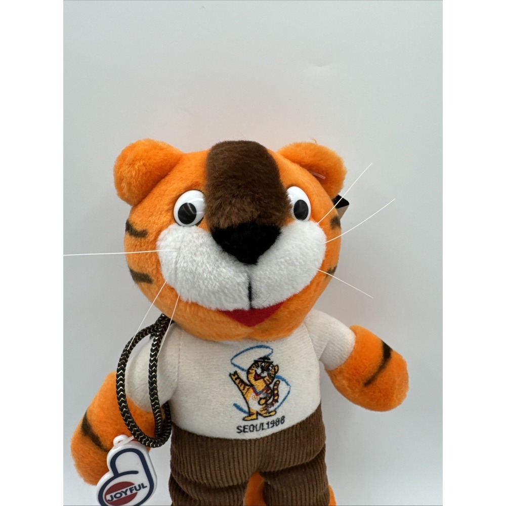 Rare 1988 Seoul Olympics Hodori Tiger Plush Joyful Korea Mascot NWT 10.5" - Picture 2 of 14